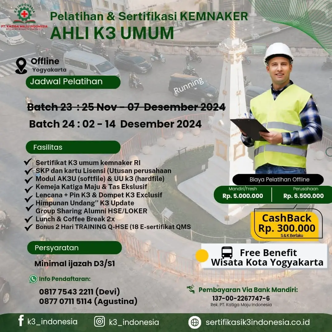 ahli k3 umum kemnaker offline - Pusat Sertifikasi dan Pelatihan K3 - sertifikasi k3 indonesia