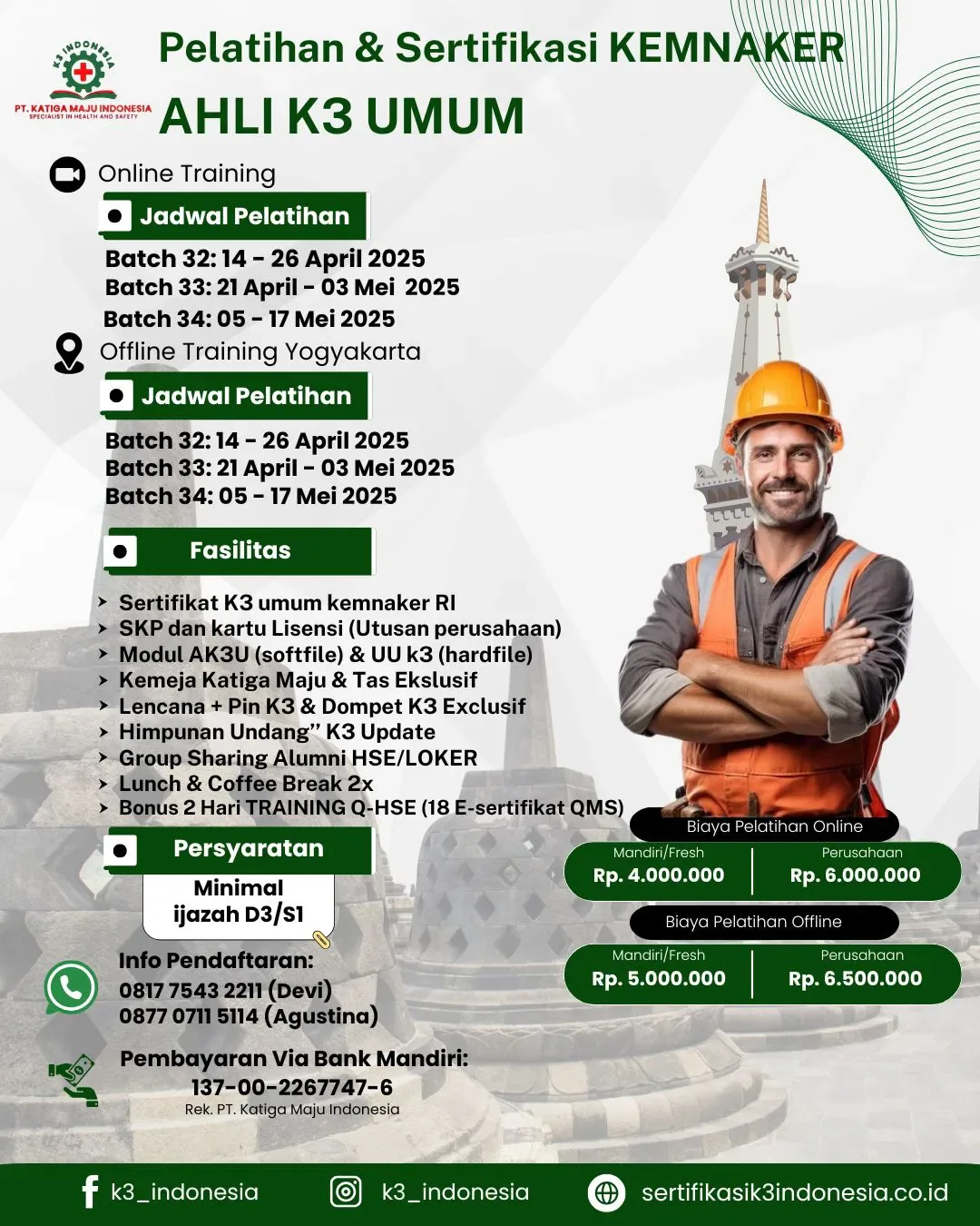 ahli k3 umum kemnaker online - Pusat Sertifikasi dan Pelatihan K3 - sertifikasi k3 indonesia