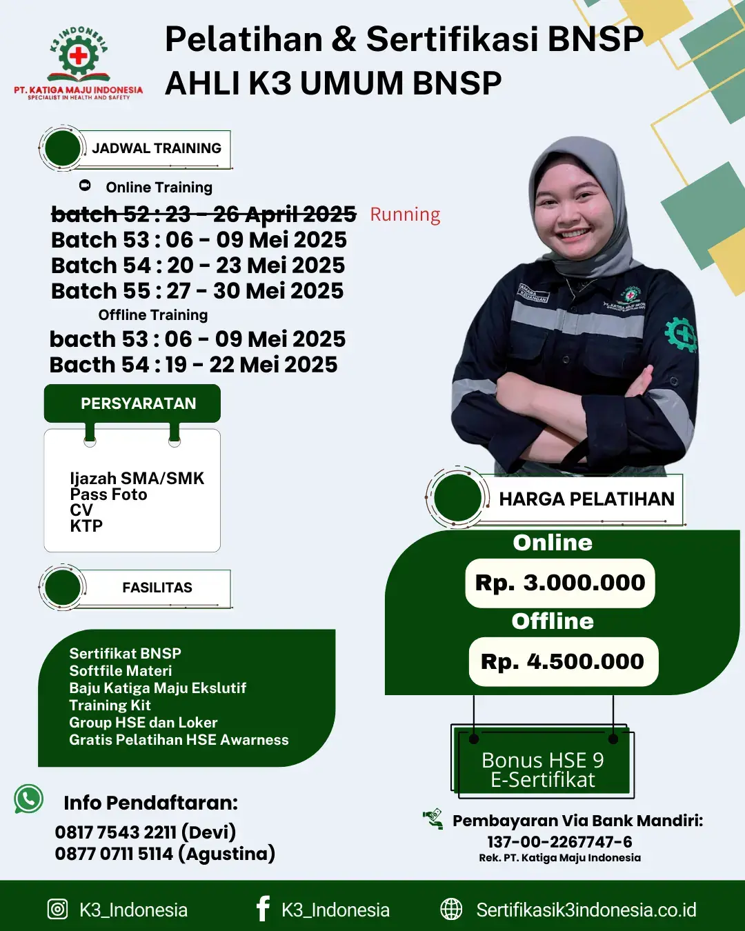 ahli k3 umum BNSP - Pusat Sertifikasi dan Pelatihan K3 - sertifikasi k3 indonesia
