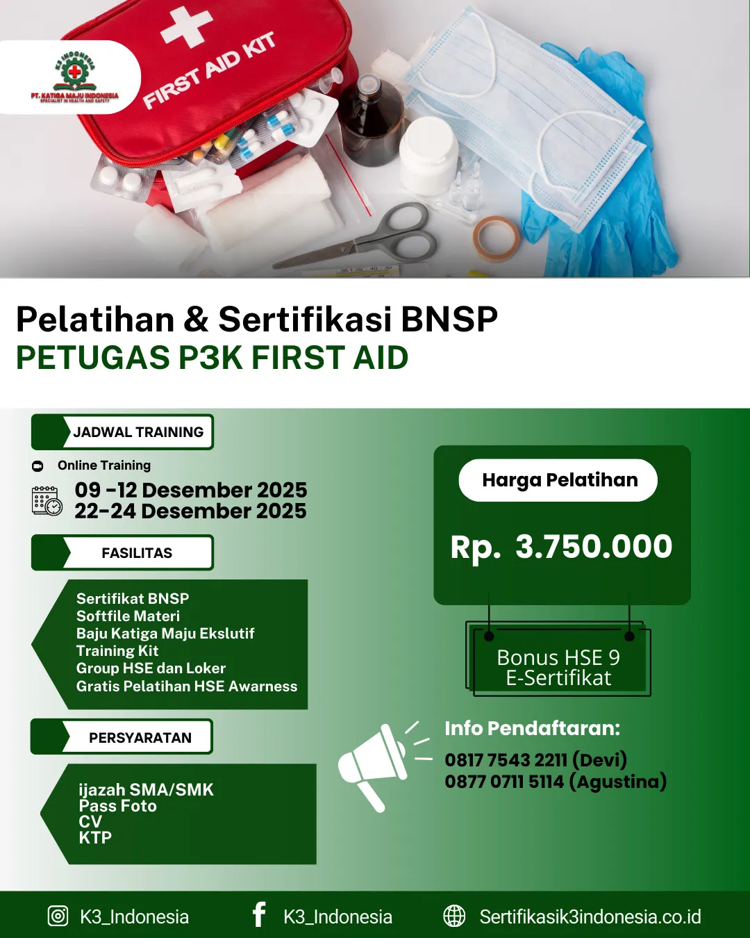 Sertifikasi P3K BNSP