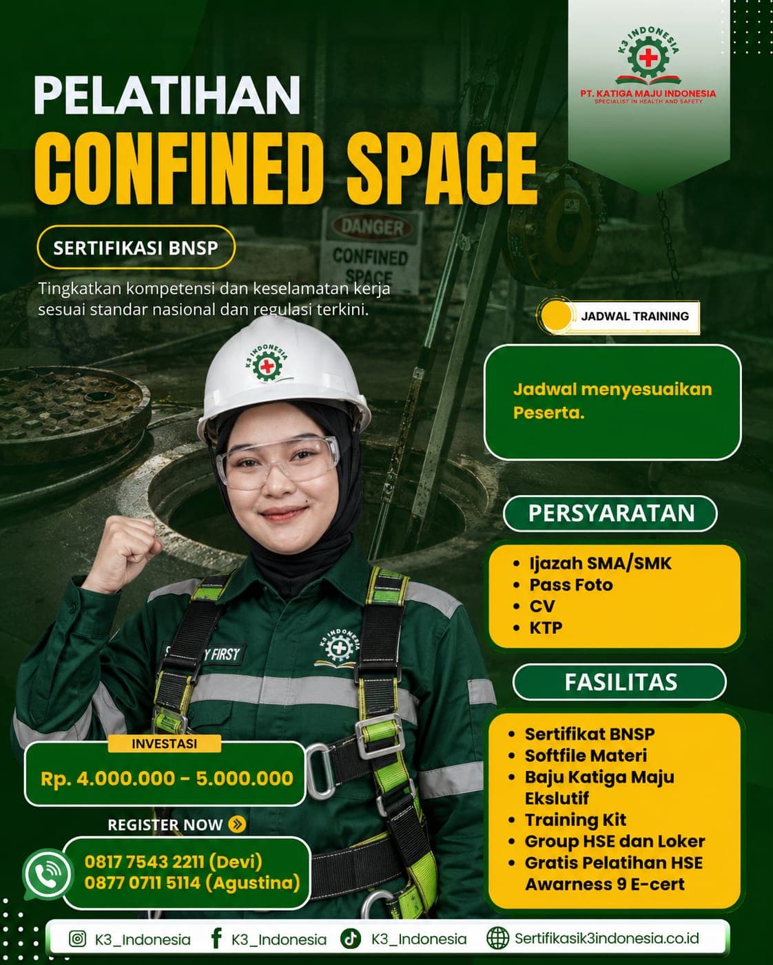 banner pelatihan confined space