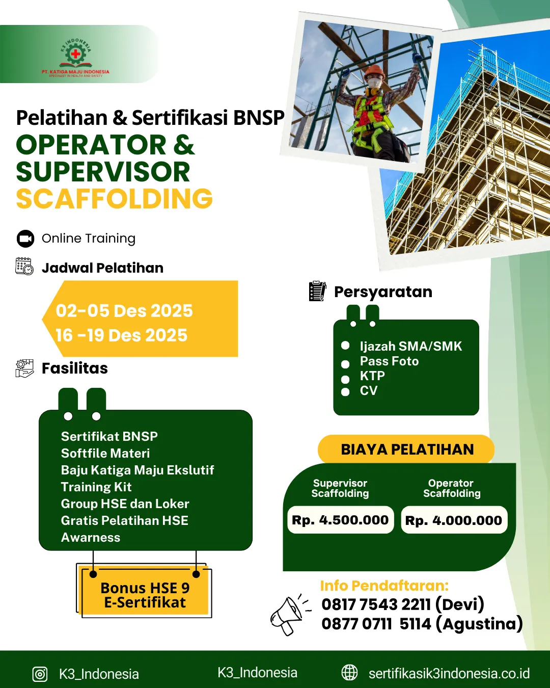 Pelatian operator K3 scaffolding