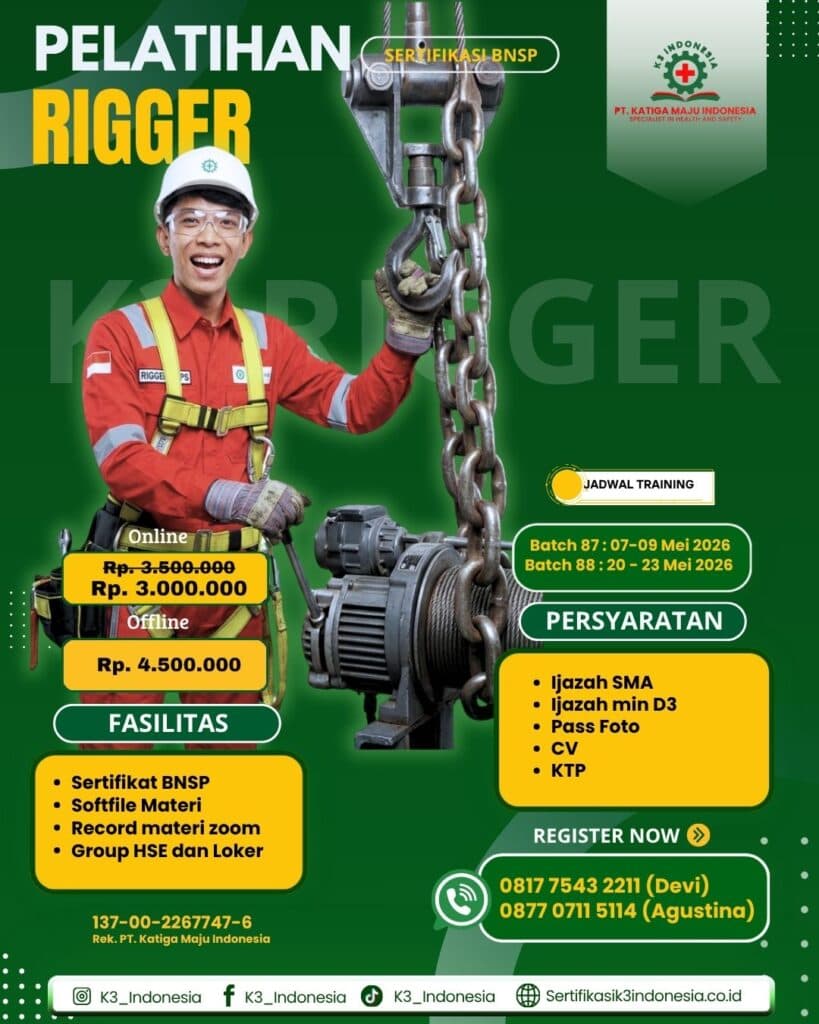banner pelatihan k3 rigger