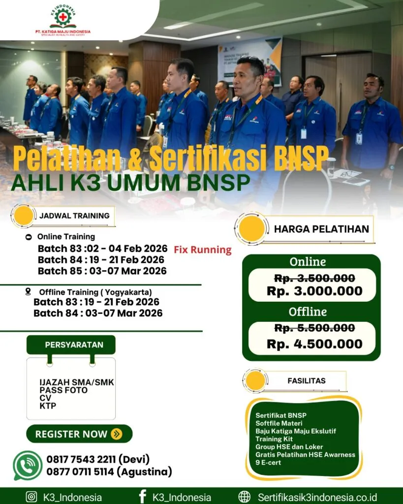 banner Pelatihan k3 ahli k3 umum BNSP