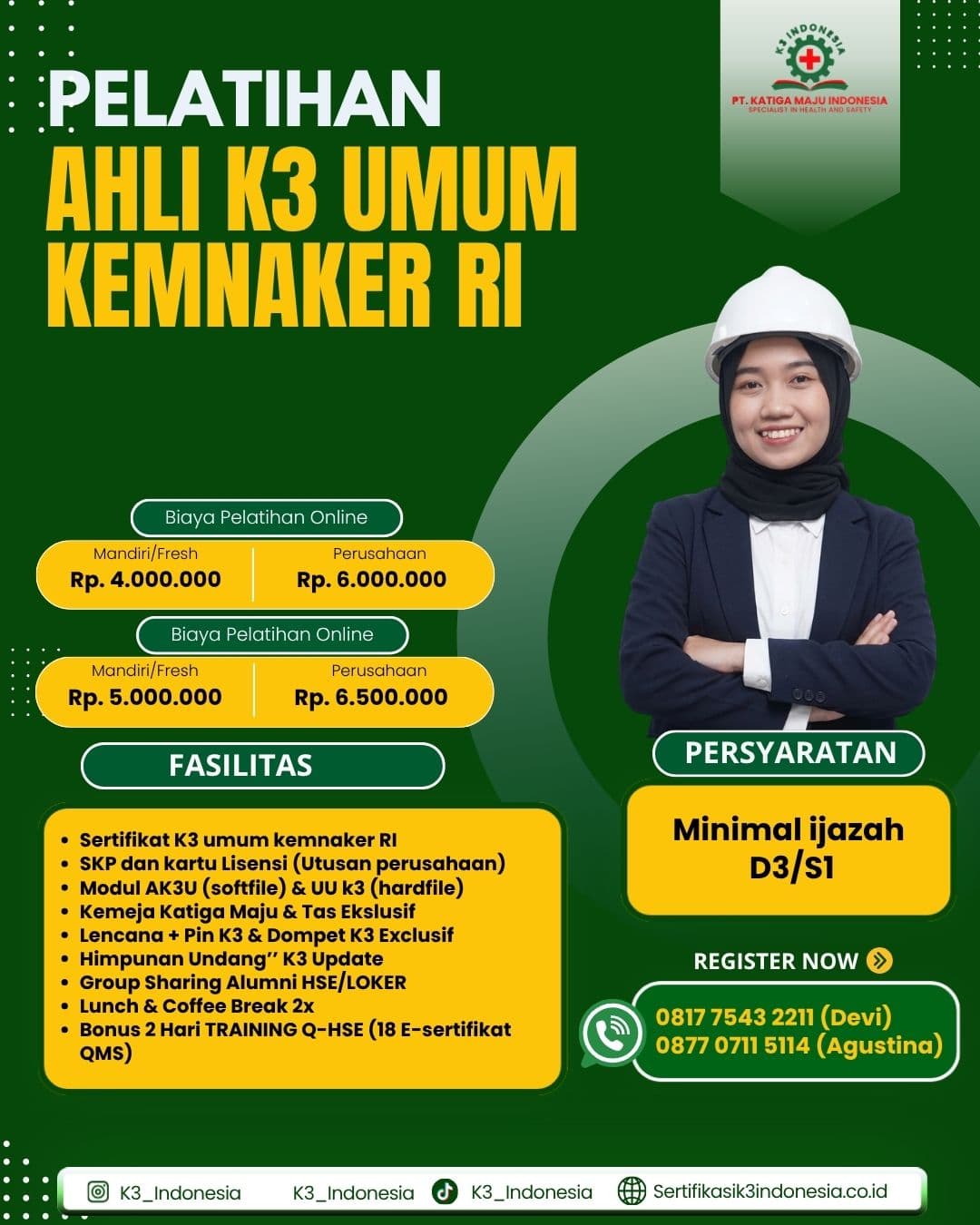 ahli k3 umum sertifikasi kemnaker ri