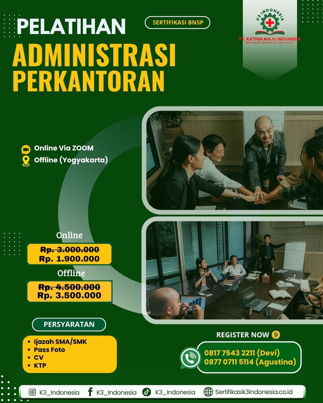 pelatihan administrasi perkantoran