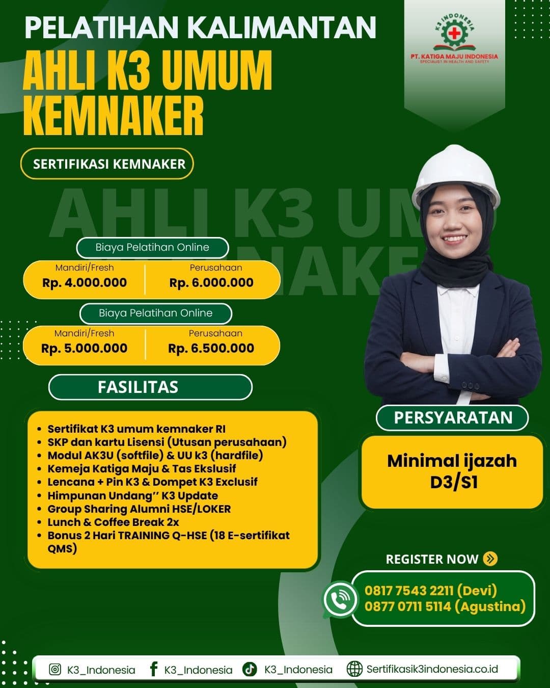 Banner ahli k3 umum kalimantan