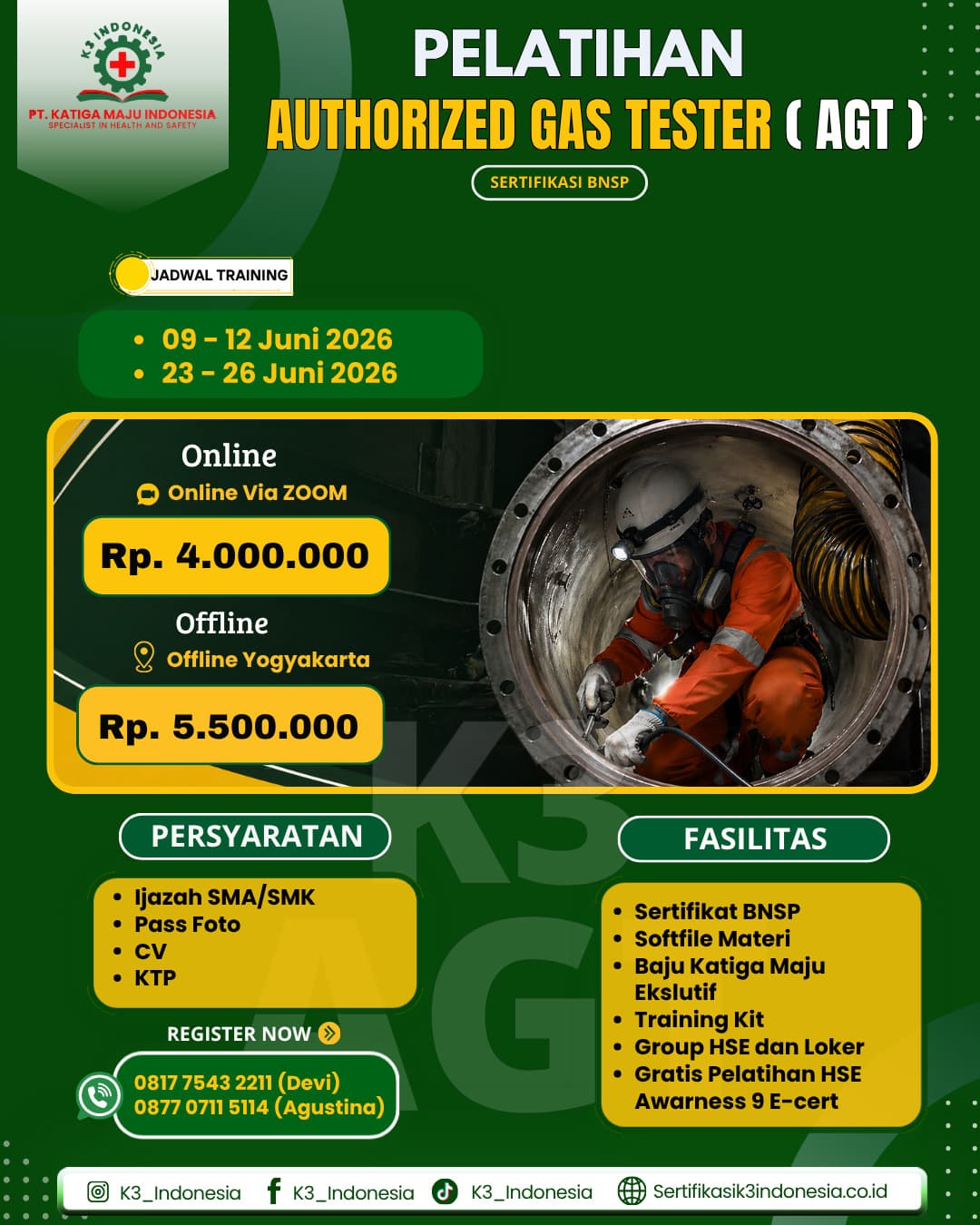 Pelatihan AGT BNSP Online