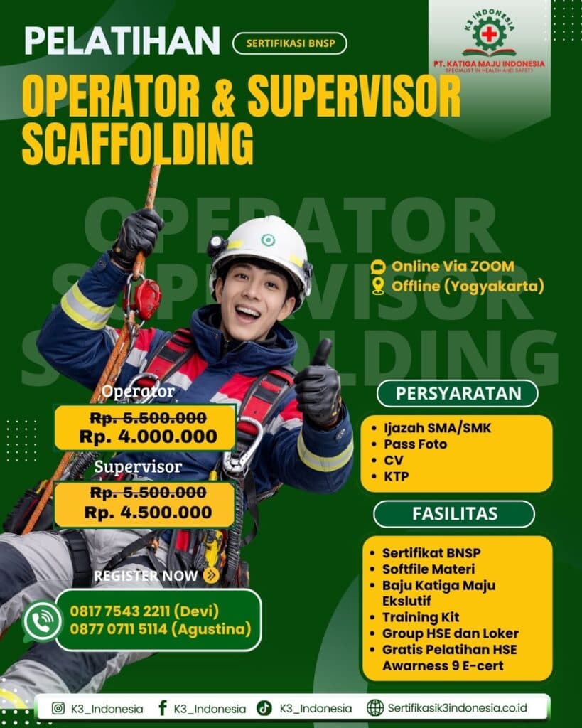 Pelatihan scaffolding bnsp