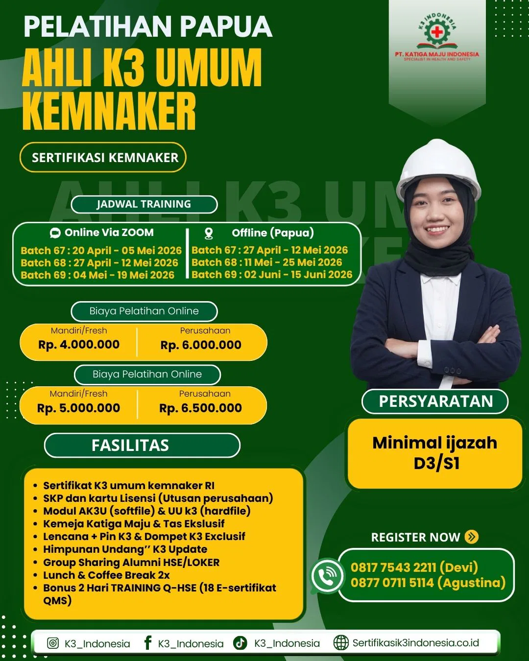 pelatihan ahli k3 umum papua