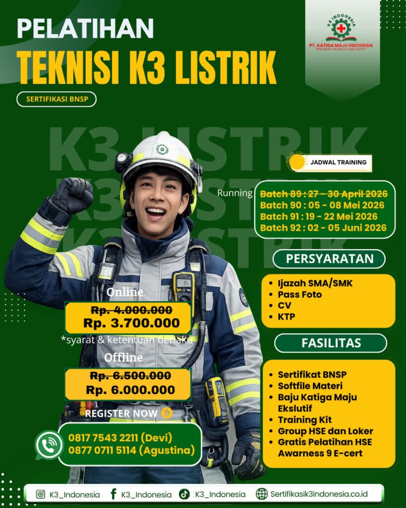 pelatihan k3 listrk