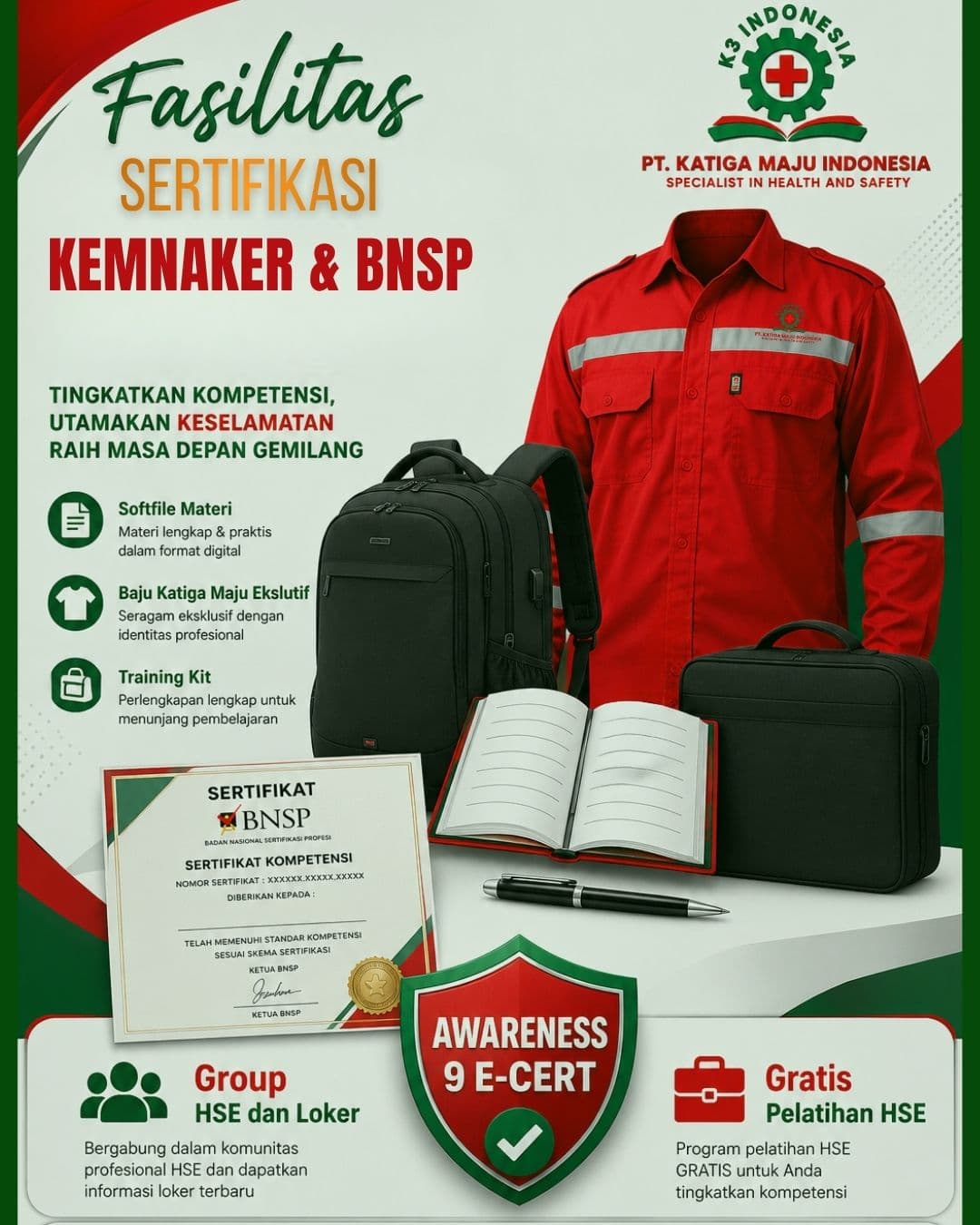 Fasilitas pelatihan Pt katiga maju