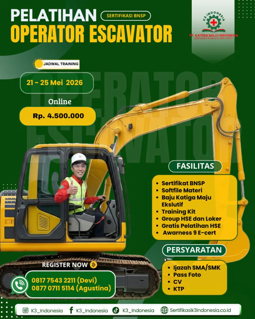 Banner Pelatihan escavator