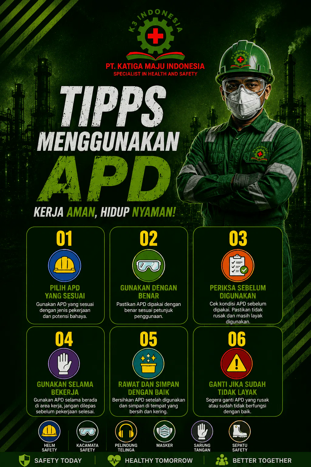 6 Tips menggunakan APD