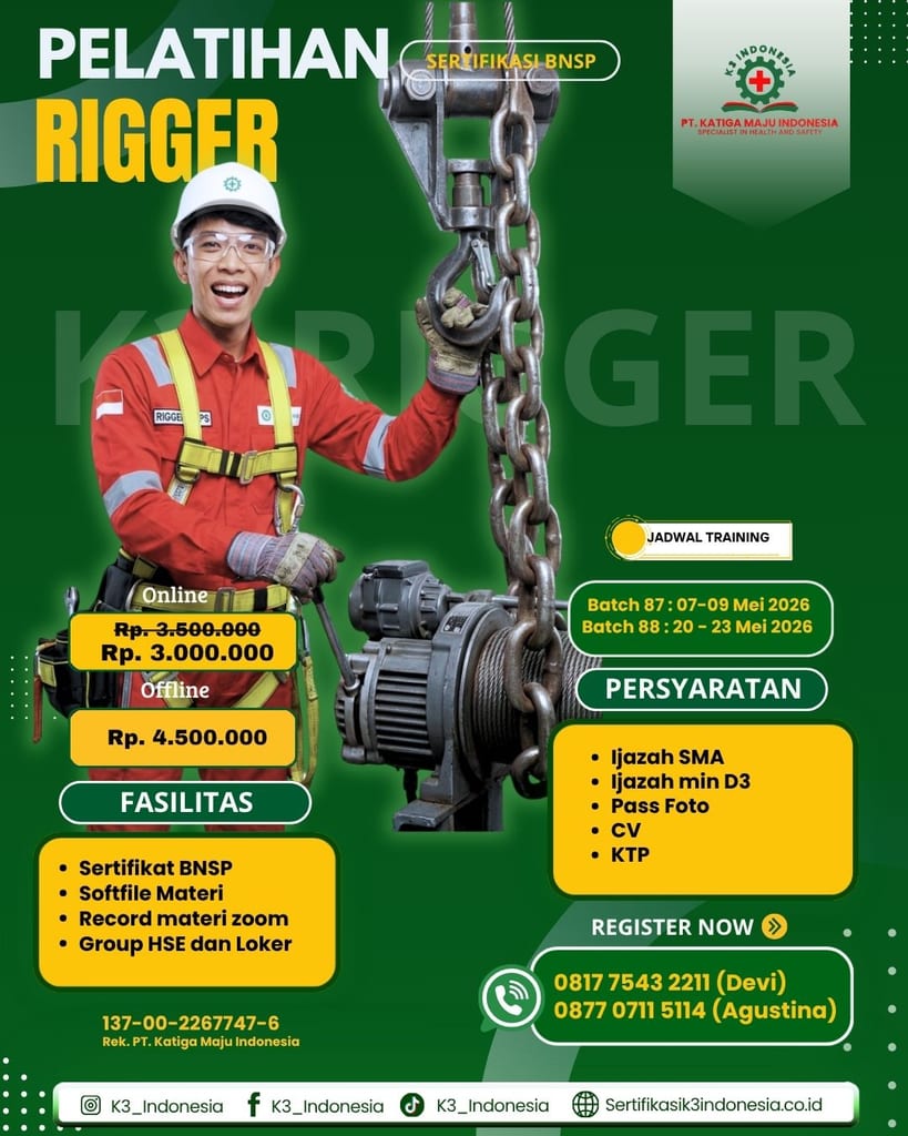 banner pelatihan k3 rigger