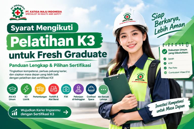 banner syarat mengikuti pelatihan k3 fresh graduate